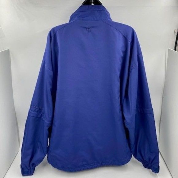 Men's Performance Golf "Pro Tour" Blue Mesh-Lined Jacket w-Removable Sleeves - Picture 2 of 8
